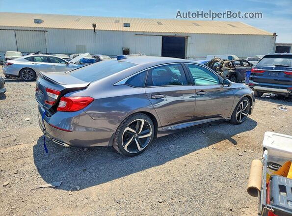 1HGCV1F36JA155199 2018 HONDA ACCORD Gray Հետևի աջ