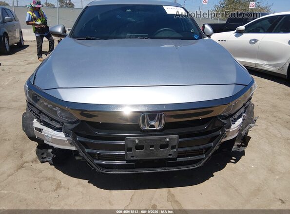 1HGCV1F36JA218740 2018 HONDA ACCORD Серебряный Вид спереди