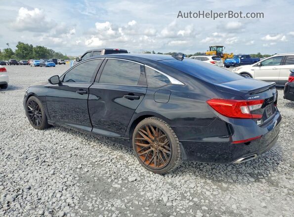 1HGCV1F36JA244609 2018 HONDA ACCORD Черный Задняя левая четверть