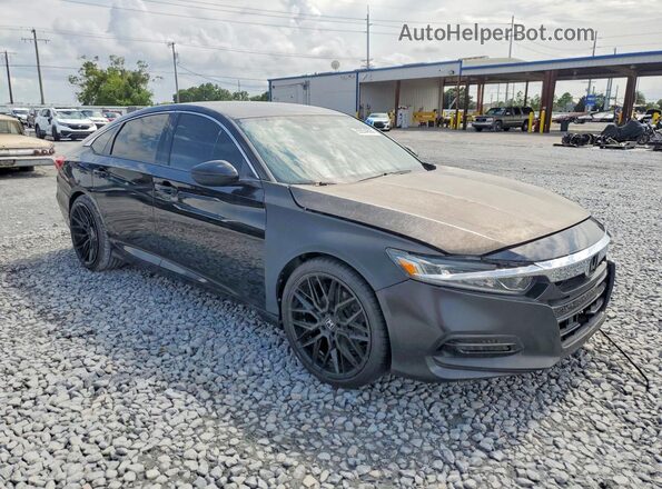 1HGCV1F36JA244609 2018 HONDA ACCORD Черный Передняя правая четверть