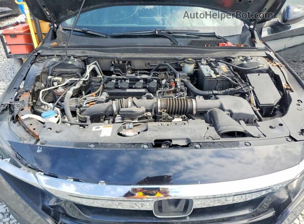 1HGCV1F36JA244609 2018 HONDA ACCORD Черный Вид задней части салона