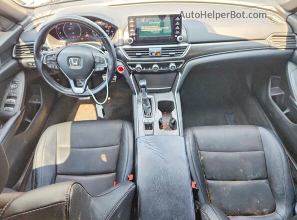 1HGCV1F36JA259479 2018 HONDA ACCORD Gray Առջևի վահանակի տեսք