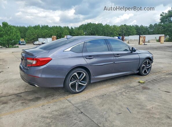 1HGCV1F36JA259479 2018 HONDA ACCORD Gray Հետևի աջ