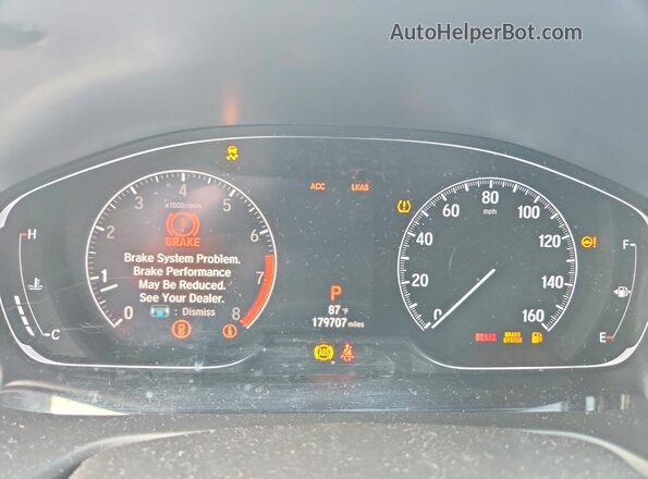 1HGCV1F36KA008477 2019 HONDA ACCORD Синий Вид щитка приборов