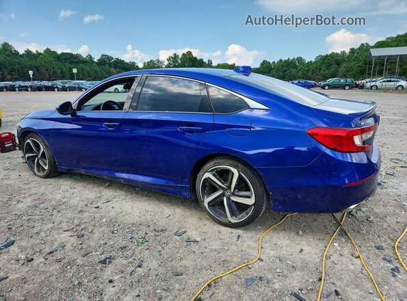 1HGCV1F36KA008477 2019 HONDA ACCORD Синий Задняя левая четверть