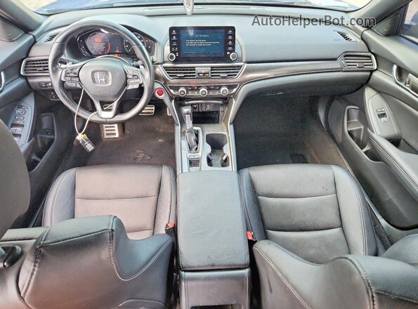 1HGCV1F36KA008477 2019 HONDA ACCORD Синий Вид панели приборов