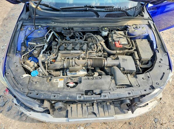 1HGCV1F36KA008477 2019 HONDA ACCORD Синий Вид задней части салона