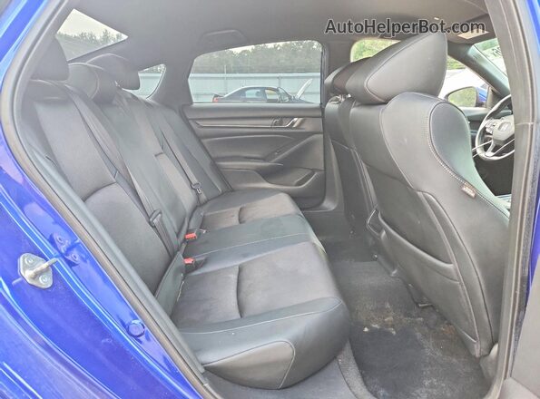 1HGCV1F36KA008477 2019 HONDA ACCORD Синий Вид задних сидений