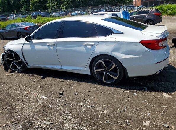 1HGCV1F36KA016403 2019 HONDA ACCORD White Հետևի ձախ
