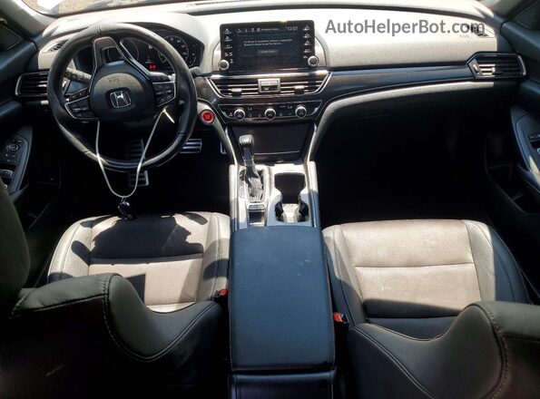 1HGCV1F36KA016403 2019 HONDA ACCORD White Առջևի վահանակի տեսք