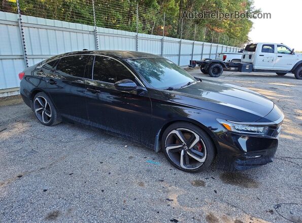 1HGCV1F36KA025635 2019 HONDA ACCORD Black Передня права чверть