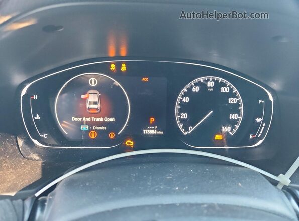 1HGCV1F36KA025635 2019 HONDA ACCORD Black Вид щитка приладів