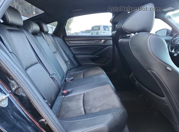 1HGCV1F36KA025635 2019 HONDA ACCORD Black Вид задньої частини салону