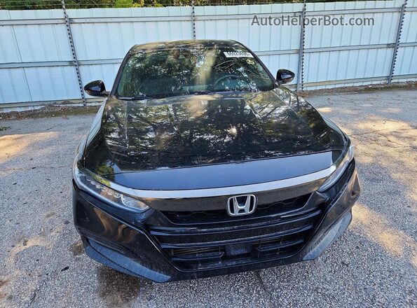 1HGCV1F36KA025635 2019 HONDA ACCORD Black Вид спереду