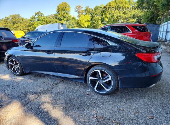 1HGCV1F36KA025635 2019 HONDA ACCORD Black Задня ліва чверть