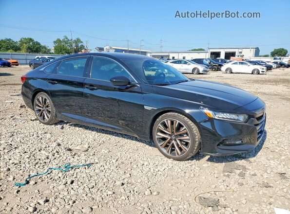 1HGCV1F36KA042418 2019 HONDA ACCORD Black Przód prawy