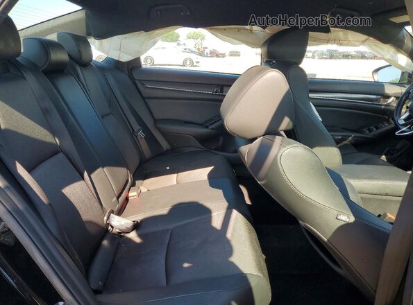 1HGCV1F36KA042418 2019 HONDA ACCORD Black Widok tylnych siedzeń