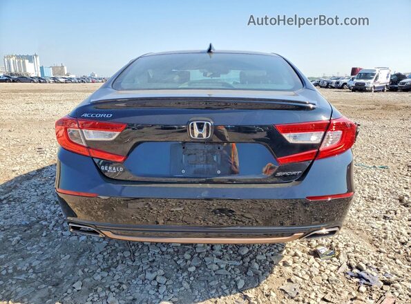 1HGCV1F36KA042418 2019 HONDA ACCORD Black Widok z tyłu