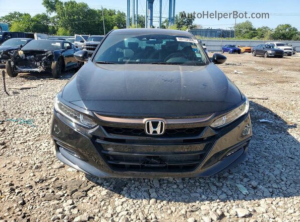 1HGCV1F36KA042418 2019 HONDA ACCORD Black Widok z przodu