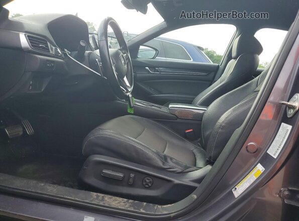 1HGCV1F36KA051040 2019 HONDA ACCORD Gray Widok wnętrza z przodu