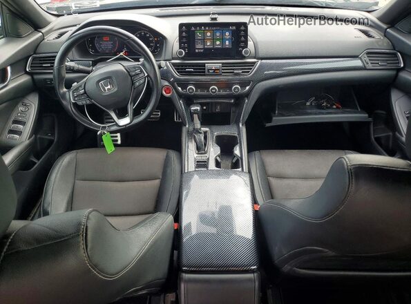 1HGCV1F36KA051040 2019 HONDA ACCORD Gray Widok deski rozdzielczej