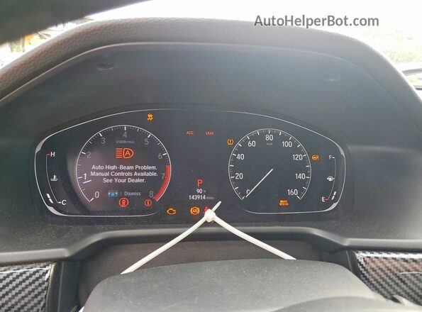 1HGCV1F36KA051040 2019 HONDA ACCORD Gray Widok zestawu wskaźników