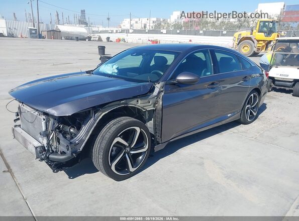 1HGCV1F36KA098472 2019 HONDA ACCORD Gray Front left