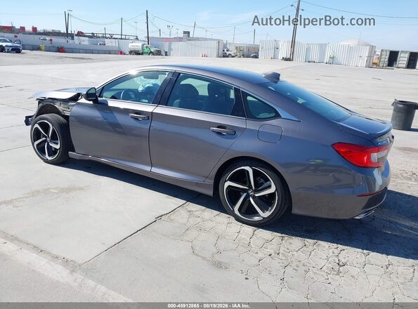 1HGCV1F36KA098472 2019 HONDA ACCORD Gray Rear left