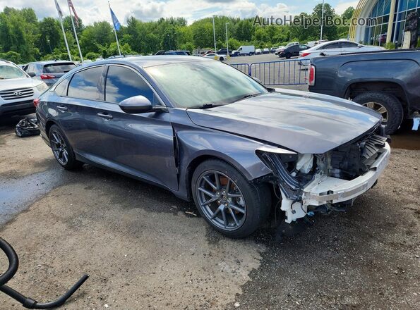1HGCV1F36KA120650 2019 HONDA ACCORD Gray Przód prawy