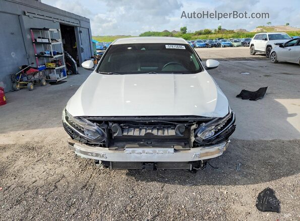 1HGCV1F36KA145709 2019 HONDA ACCORD White Front view