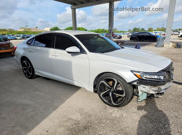 1HGCV1F36KA145709 2019 HONDA ACCORD White Front right