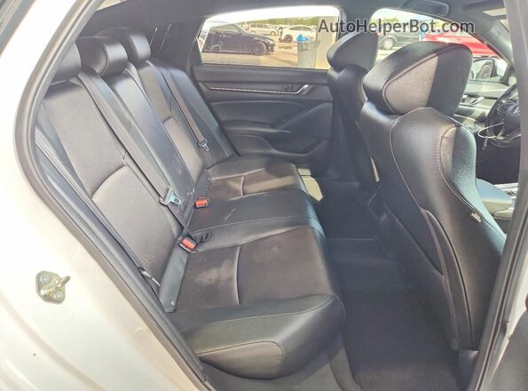 1HGCV1F36KA145709 2019 HONDA ACCORD White Rear seats view