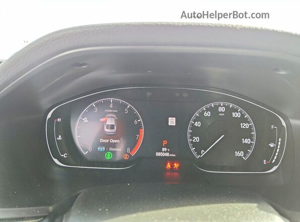 1HGCV1F36KA145709 2019 HONDA ACCORD White Instrument cluster view