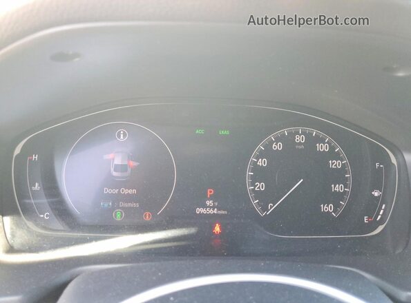 1HGCV1F36KA160727 2019 HONDA ACCORD White Instrument cluster view