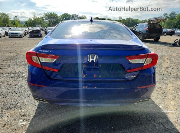 1HGCV1F36KA170223 2019 HONDA ACCORD Blue Vista trasera