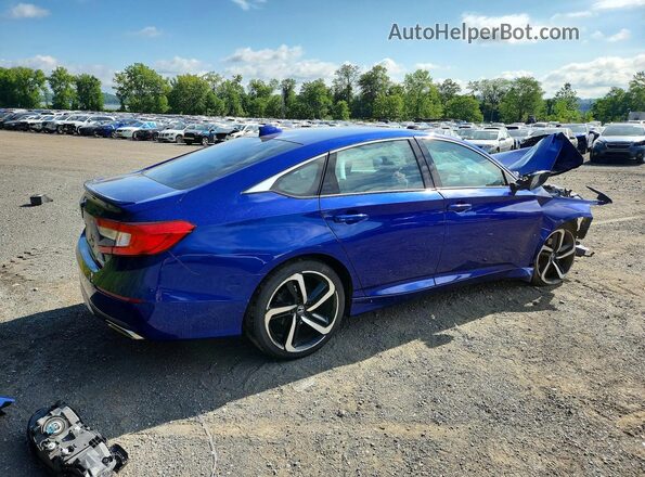 1HGCV1F36KA170223 2019 HONDA ACCORD Blue Trasero derecho