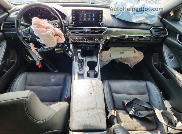1HGCV1F36KA170223 2019 HONDA ACCORD Blue Vista del salpicadero