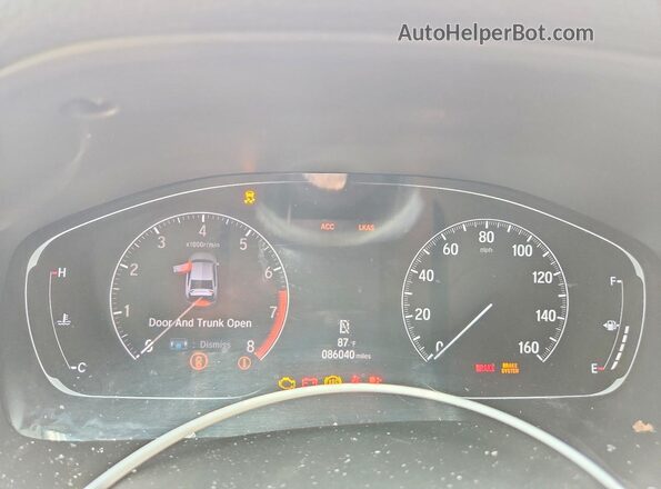 1HGCV1F36KA170223 2019 HONDA ACCORD Blue Vista del cuadro de instrumentos
