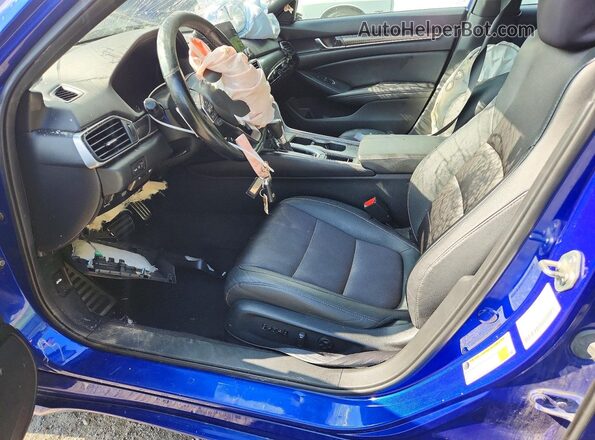 1HGCV1F36KA170223 2019 HONDA ACCORD Blue Vista interior delantera
