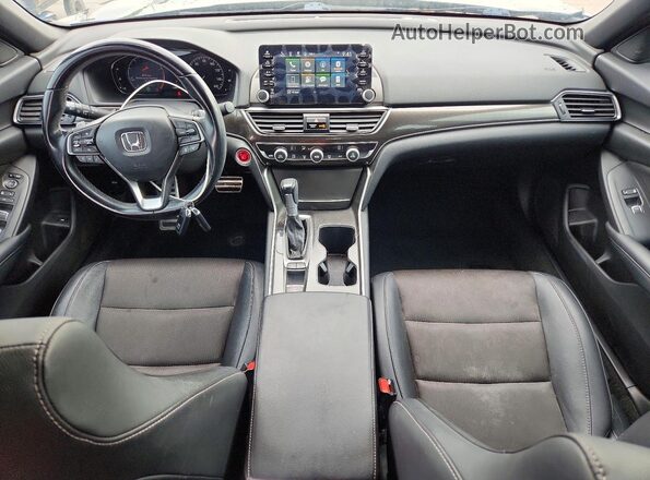 1HGCV1F36LA050889 2020 HONDA ACCORD Black Առջևի վահանակի տեսք