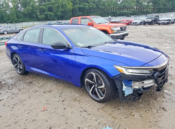 1HGCV1F36MA024021 2021 HONDA ACCORD Blue Передня права чверть