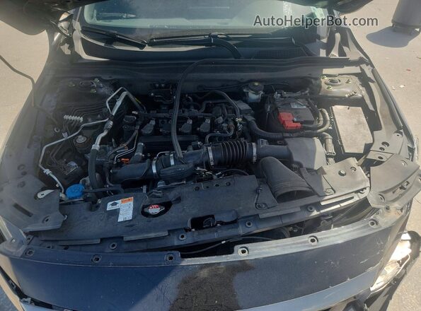 1HGCV1F36MA102975 2021 HONDA ACCORD Black Вид задньої частини салону