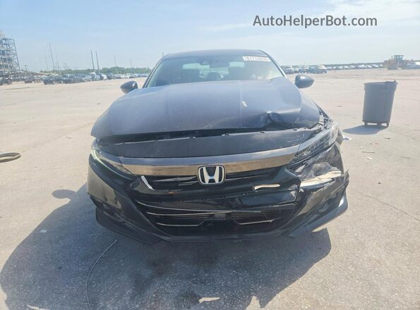 1HGCV1F36MA102975 2021 HONDA ACCORD Black Вид спереду