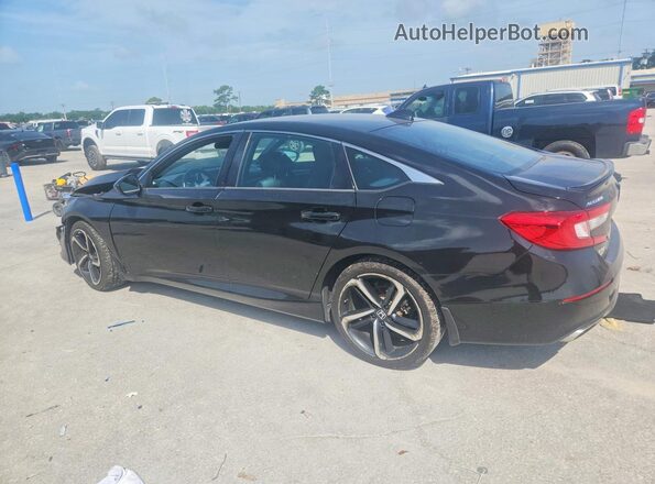 1HGCV1F36MA102975 2021 HONDA ACCORD Black Задня ліва чверть
