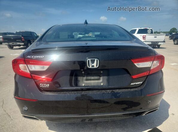 1HGCV1F36MA102975 2021 HONDA ACCORD Black Вид ззаду