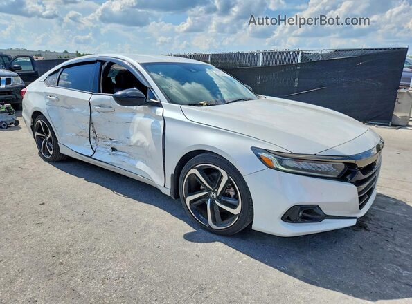 1HGCV1F36MA104693 2021 HONDA ACCORD White წინა მარჯვენა