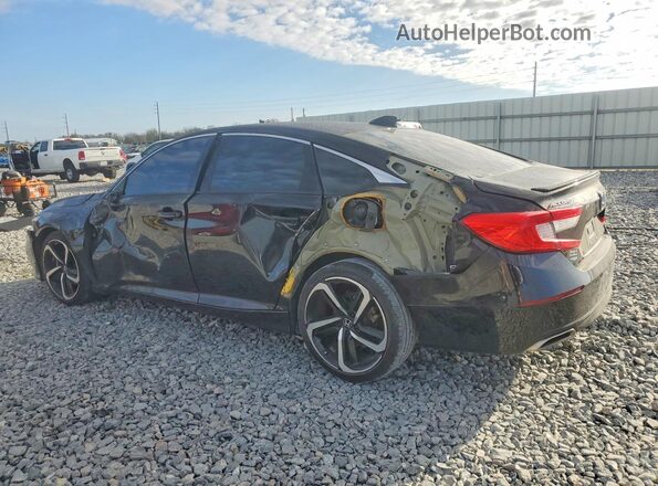 1HGCV1F36MA122787 2021 HONDA ACCORD Black Tył lewy