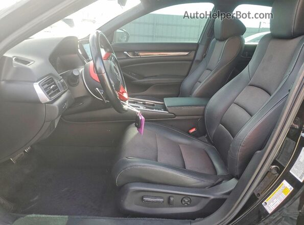 1HGCV1F36MA122787 2021 HONDA ACCORD Black Widok wnętrza z przodu