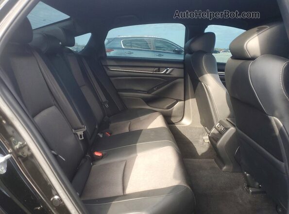 1HGCV1F36MA122787 2021 HONDA ACCORD Black Widok tylnych siedzeń
