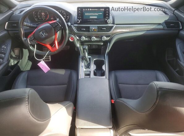 1HGCV1F36MA122787 2021 HONDA ACCORD Black Widok deski rozdzielczej